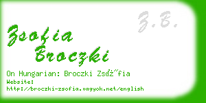 zsofia broczki business card